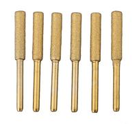 Brocas de afilador de motosierra de 4/4,8/5,5 mm, piedras de amoladora para kit de mantenimiento de cadena de sierra eléctrica, 6 piezas (4,8 mm)