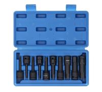 Brocas de cabeza hexagonal, 10 Uds., acero al molibdeno Cr, juego de llaves de impacto neumáticas de 1/2 pulgadas, longitud extendida