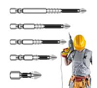 Brocas de destornillador | Brocas antideslizantes | Herramientas ergonómicas resistentes a la ropa de construcción - Conjunto de muebles de reparación y mantenimiento Kit Accesorios Punta magnética de