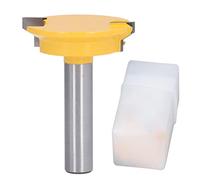 Brocas de enrutador para juntas frontales de cajones, broca de junta de bloqueo con punta de carburo para carpintería, fresa de vástago de 1/2 pulgada con recubrimiento resistente