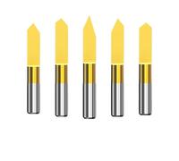 Brocas de grabado de fondo 10 fresas for PCB, brocas de grabado en forma de V de 10-90°, vástago de 3,175 mm (1/8"), fresa CNC con revestimiento de TiN, fresa de carburo(3.175x45Dx0.3mm)