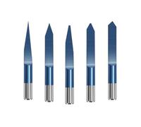 Brocas de grabado de fondo Broca de grabado for PCB con vástago de 3,175 mm, fresa 3D en forma de V de 0,1-0,5 mm, brocas de grabado de fondo con revestimiento azul(3.175x0.4x40D)