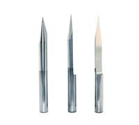 Brocas de grabado de fondo Fresa de carburo de tungsteno en forma de V, vástago de fresa 2D/3D, D3.175 x 10/15/20 grados, for grabado de PCB, CNC, for acrílico y PVC(3pcs,0.1mmx30degree)