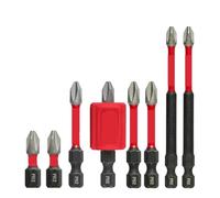 Brocas de impacto PH2 25 mm/50 mm/89 mm for destornilladores cabeza, accesorio for herramientas eléctricas, serie brocas(Mil Bit Sets 9PC)