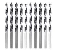 Brocas de Madera, 4mm 10 Pcs Professional Brad Point Brocas Helicoidales, para Madera Suave, Dura, Chapa y Laminada, Plástico, Goma, Bricolaje - Fabricada en Acero al Carbono