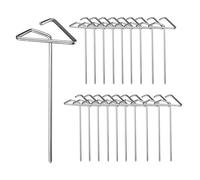 Brocas de Metal,Varillas de Parrilla Vertical de Acero Inoxidable | 20 Piezas Brochetas Para Kebab Con Soporte Para Air Fryer,Para Pollo Verduras Fruta Camarones Filete Salchichas Cocina Exterior Y Fi