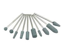 Brocas de silicona para uñas,Brocas para uñas band Paquete de 10 brocas for uñas, fresas de cerámica for piedra, multicolor, de acero inoxidable(B4-gr)