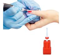 Brocas de uñas de cerámica, Brocas de uñas de cerámica con contenedores a prueba de polvo, Brocas para taladro de arte cabezal de pulido de pulido, cabeza de fresa rotativa cutículas li