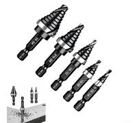 Brocas escalonadas de cobalto M 35 para uso en metales de calibre fino a medio, madera y plástico con transiciones de paso consistentes y optimización del flujo de flauta