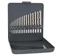 Brocas - estuche de 19 piezas de acero rápido hss, ideal para perforación en metal, madera y plástico, con excelente durabilidad y precisión.