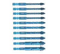 Brocas excéntricas dentadas de cuatro filos, herramienta de perforación de 6-12 mm, brocas para vidrio, cerámica, hormigón, ladrillo, vástago hexagonal