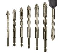 Brocas Excéntricas Serradas,Juego De Brocas Excéntricas De Cuatro Filos | Herramienta De Perforación De Alta Dureza Para Cerámica Cemento Ladrillo,Azulejo Ladrillo Metal Hormigón