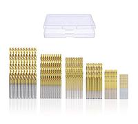 Brocas helicoidales, Vidillo 60pcs HSS Juego de Brocas Taladro de titanio Brocas de taladro Micro Brocas HSS Taladro de acero de alta velocidad 1/1.5/2/2.5/3/3.5mm Set Micro Drill Set Tools