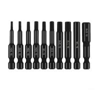 Brocas Hexagonales para sae 10 Pzas Revestimiento Óxido Brocas | Revestimiento protector, reduce fricción, mayor vida para útil, 10 piezas surtidas, kit esencial
