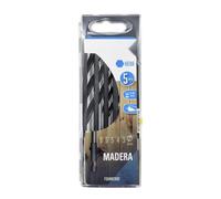 Brocas hexagonales - set de 5 brocas para madera, afilado de 3 puntas, diámetros de 3, 4, 5, 6 y 8 mm, fabricadas en acero de alta calidad.