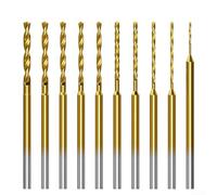 Brocas HSS de 2,35 mm, vástago de 0,6 a 2,2 mm, brocas helicoidales doradas para grabado, perforación de agujeros en madera, cuentas de ámbar, herramientas de manualidades, 50 mm de longitud (2,0 mm)