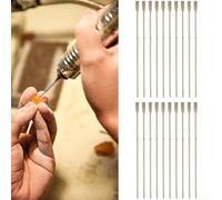 Brocas lapidarias estilo aguja, cabeza de 1 mm con revestimiento de esmeril para fabricación de joyas y aplicaciones de perforación de piedra