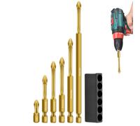 Brocas magnéticas, 6 puntas eléctricas - puntas antideslizantes para bricolaje, madera, metal y automantenimiento