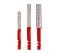 Brocas para abrir agujeros para azulejos de 6/8/10/12 mm para perforación en seco, vidrio, porcelana, mármol con vástago hexagonal para un ajuste seguro y núcleo de cera de enfriamiento (6+8+10 mm)