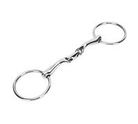 Brocas para Caballos con Junta Tórica, Broca para Boca de Caballo de Acero Inoxidable Pulido con Enlace Flexible para Entrenamiento de Carreras, Resistente y Duradera, Fácil de Controlar para