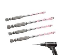 Brocas Para Hormigón - Brocas Dentadas Excéntricas para Baldosas de Cemento en Set de 4 | Puntas Endurecidas de 4 Canales para Metal Vidrio Pladur Cerámica Porcelana y Más Materiales