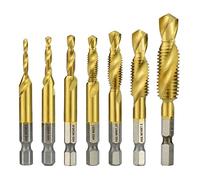 Brocas Para Screw Thread Tap 7pcs M3-M12 Machine Plug Tap HSS Hex Shank Screw Tap Drill