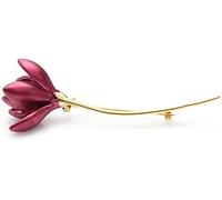 Broch Men Wedding Party Jewelry Cobre Pink Hot Magnolia Flor de loto Broches Broches Top Mujeres pulidas Bouquet Broche de boda Pins