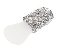 Brocha Aplicadora de Mascarilla de Silicona con Mango de Strass plata | Cobertura Precisa, Diseño Elegante Moderno, para Mascarillas de Barro y Tratamientos Faciales Spa