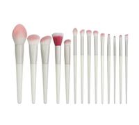 Brocha Base Maquillaje Juego De 14 Brochas De Maquillaje, Brocha For Rubor, Brocha For Contorno, Brocha For Maquillaje Facial Brocha Maquillaje Fluido(White)