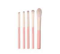 Brocha Base Maquillaje Juego De 5 Brochas De Maquillaje, Brocha Rosa For Debajo De Los Ojos Y Rubor, Brocha For El Contorno Del Rostro Brocha Maquillaje Fluido