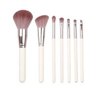 Brocha Base Maquillaje Juego De 7 Brochas De Maquillaje For Contorno De Ojos Y Rostro Brocha Maquillaje Fluido(White)