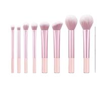 Brocha Base Maquillaje Juego De 8 Brochas De Maquillaje Con Mango Transparente En La Parte Inferior For Sombras De Ojos Y Contorno Brocha Maquillaje Fluido(A)