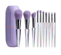 Brocha Base Maquillaje Paquete De 10 Pinceles De Maquillaje De Cerdas Sintéticas For Contorno De Rostro, Rubor, Sombra De Ojos Brocha Maquillaje Fluido