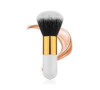 Brocha Bronceadora para Autobronceado, Brocha Kabuki Vegana Grande Aplicador Facial Suave y Autobronceador Herramienta Maquillaje Profesional para Una Aplicación Impecable (Oro Blanco 2)