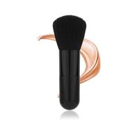 Brocha Bronceadora para Autobronceado, Brocha Kabuki Vegana Grande Aplicador Facial Suave y Autobronceador Herramienta Maquillaje Profesional para Una Aplicación Impecable (Negro)
