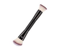 Brocha correctora, brocha de fibra final, aplicador de maquillaje para sombra de ojos, mezcla compacta de contorno con puntas para el cabello, doble punta profesional para viajes, maquillaje