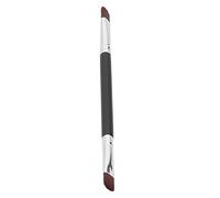 Brocha Correctora de Doble Punta para Viaje, Fibra Sintética con Parte | Herramienta de Maquillaje Portátil, de Madera Suave, Aplicación Precisa para Ojos y Nariz, Cobertura de área Pequeña