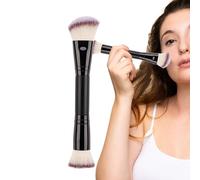Brocha Cosmética De Doble Punta | Juego De Brochas De Maquillaje De Oro Negro | Brocha Para Mezclar Corrector Y Base En Polvo Para Aplicación De Sombra De Ojos Para Contorno Facial | Herramienta De Be