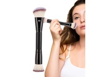 Brocha Cosmética De Doble Punta | Juego De Brochas De Maquillaje De Oro Negro | Brocha Para Mezclar Corrector Y Base En Polvo Para Aplicación De Sombra De Ojos Para Contorno Facial | Herramienta De Be