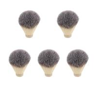 Brocha de afeitar de pelo de tejón - 5 piezas de repuesto para cabezal de cepillo de barba para hombre, cepillo suave para espuma crema de, apto para todos los tipos de piel, para barbería, peluquería