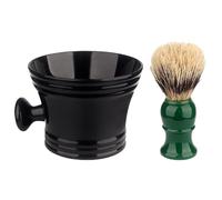 Brocha de afeitar Set de jabón de afeitar cuenco de espuma de afeitar tazón taza de afeitar con cepillo de afeitar crear rica crema de afeitar para hombres juego de afeitado