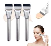 Brocha de base para maquillaje líquido 2024, brocha de base en polvo para maquillaje natural, súper plana, cepillo de maquillaje fino sin rastro para líquido, corrector de base en crema (3 unidades)