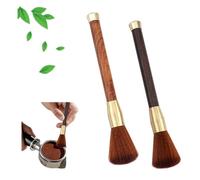 Brocha de café con mango cepillo, CAASFOOY de 2 piezas y cerdas sintéticas, cepillo de barman sin pelo de animales, para molinillo de café, portafiltros, la cocina doméstica y molinillo