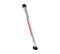 Brocha de doble extremo para contorno y mezcla con fibra sintética suave para polvo para sombra de ojos, delineador de ojos, brochas de maquillaje sintético