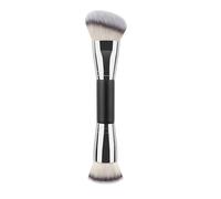 Brocha de maquillaje con extremos dobles para contornear, mezclar y broncear con parte superior angular/redonda, cepillo de contorno para polvo de crema líquida