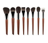 Brocha de maquillaje con mango de madera, brocha sintética, herramienta de maquillaje for principiantes, Cosmet (Size : F-8)