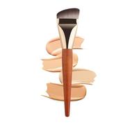 Brocha De Maquillaje Con Parte Superior Plana - Pincel Para Difuminar La Base, Pincel De Maquillaje Para Base De Maquillaje De Madera | Brocha De Base Líquida Con Mango De Madera, Material Seguro