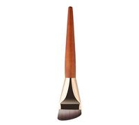 Brocha de maquillaje con punta plana, brocha de maquillaje en crema con mango de madera, herramienta de maquillaje facial, material resistente al desgaste, brocha de contorno para mujeres y niñas