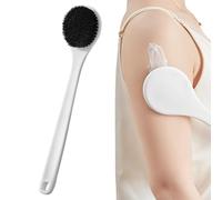 Brocha de maquillaje corporal, aplicador de mango extralargo, limpiador de ducha de cerdas suaves de 14 x 2.95 pulgadas, herramienta portátil para una cobertura uniforme y exfoliación para la