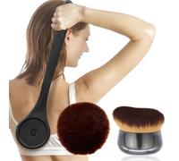 Brocha de maquillaje corporal extra grande para autobronceador, aplicador de espalda autobronceadora, brocha Kabuki de cabeza ancha para una aplicación uniforme y bonita. Mezcla de bronceador, cepillo